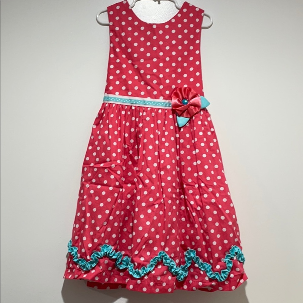 Polka Dot Ruffled Spring Dress Size 6x